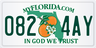 FL license plate 0824AY