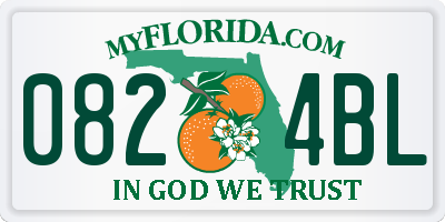 FL license plate 0824BL