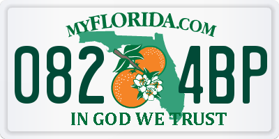 FL license plate 0824BP