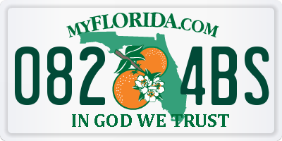 FL license plate 0824BS