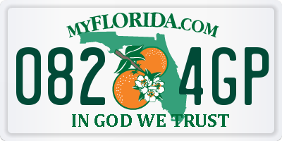 FL license plate 0824GP