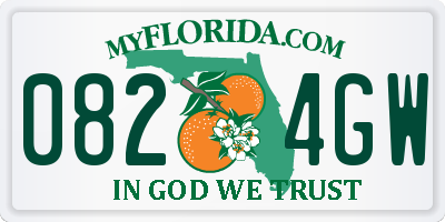 FL license plate 0824GW
