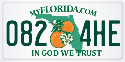 FL license plate 0824HE