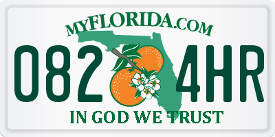 FL license plate 0824HR