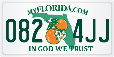FL license plate 0824JJ