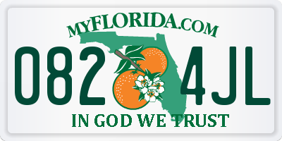 FL license plate 0824JL