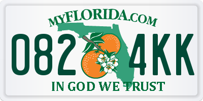 FL license plate 0824KK