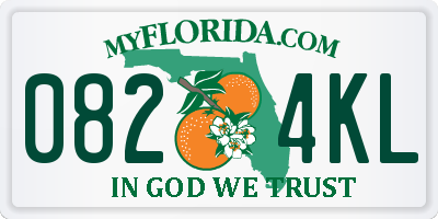 FL license plate 0824KL