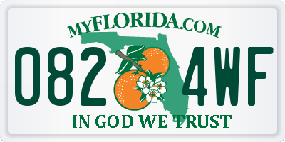 FL license plate 0824WF