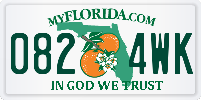 FL license plate 0824WK