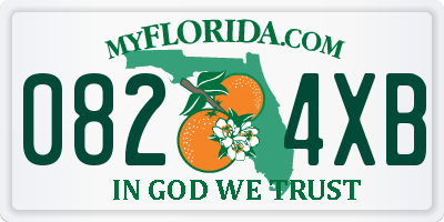 FL license plate 0824XB