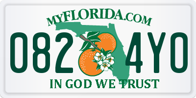 FL license plate 0824YO