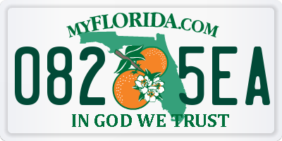 FL license plate 0825EA
