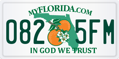 FL license plate 0825FM