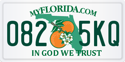 FL license plate 0825KQ