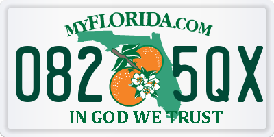 FL license plate 0825QX