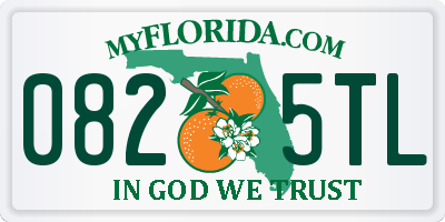 FL license plate 0825TL