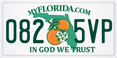 FL license plate 0825VP