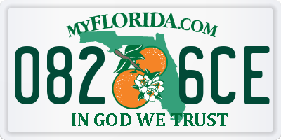 FL license plate 0826CE