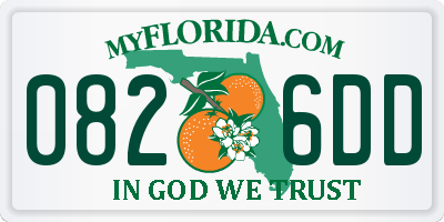 FL license plate 0826DD