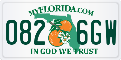 FL license plate 0826GW