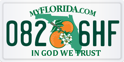 FL license plate 0826HF