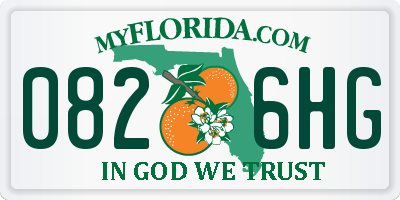 FL license plate 0826HG