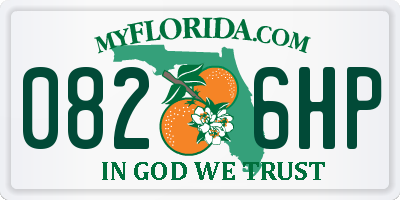 FL license plate 0826HP
