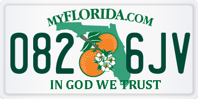 FL license plate 0826JV