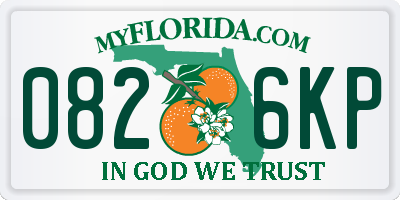 FL license plate 0826KP