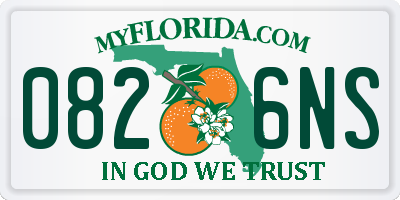 FL license plate 0826NS