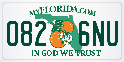 FL license plate 0826NU
