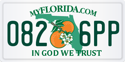 FL license plate 0826PP
