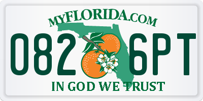 FL license plate 0826PT