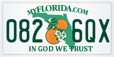 FL license plate 0826QX
