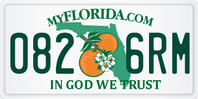 FL license plate 0826RM