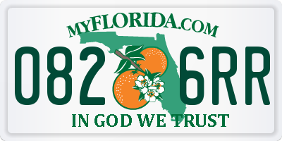 FL license plate 0826RR