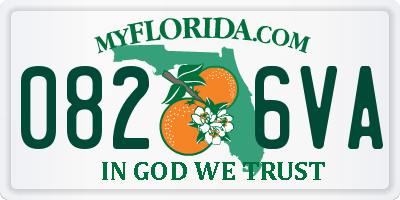 FL license plate 0826VA