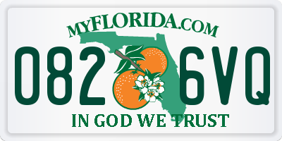 FL license plate 0826VQ
