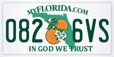 FL license plate 0826VS