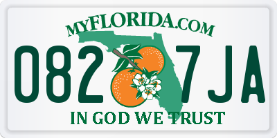 FL license plate 0827JA