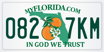 FL license plate 0827KM