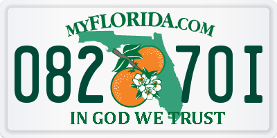 FL license plate 0827OI
