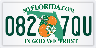 FL license plate 0827QU