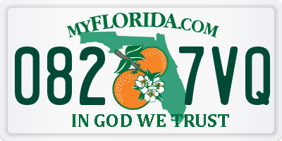 FL license plate 0827VQ