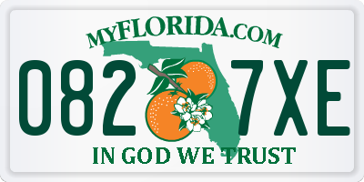 FL license plate 0827XE