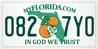 FL license plate 0827YO