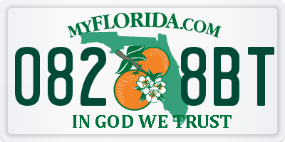 FL license plate 0828BT