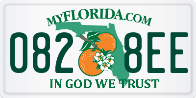 FL license plate 0828EE