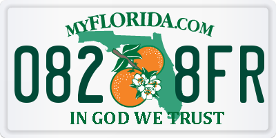 FL license plate 0828FR